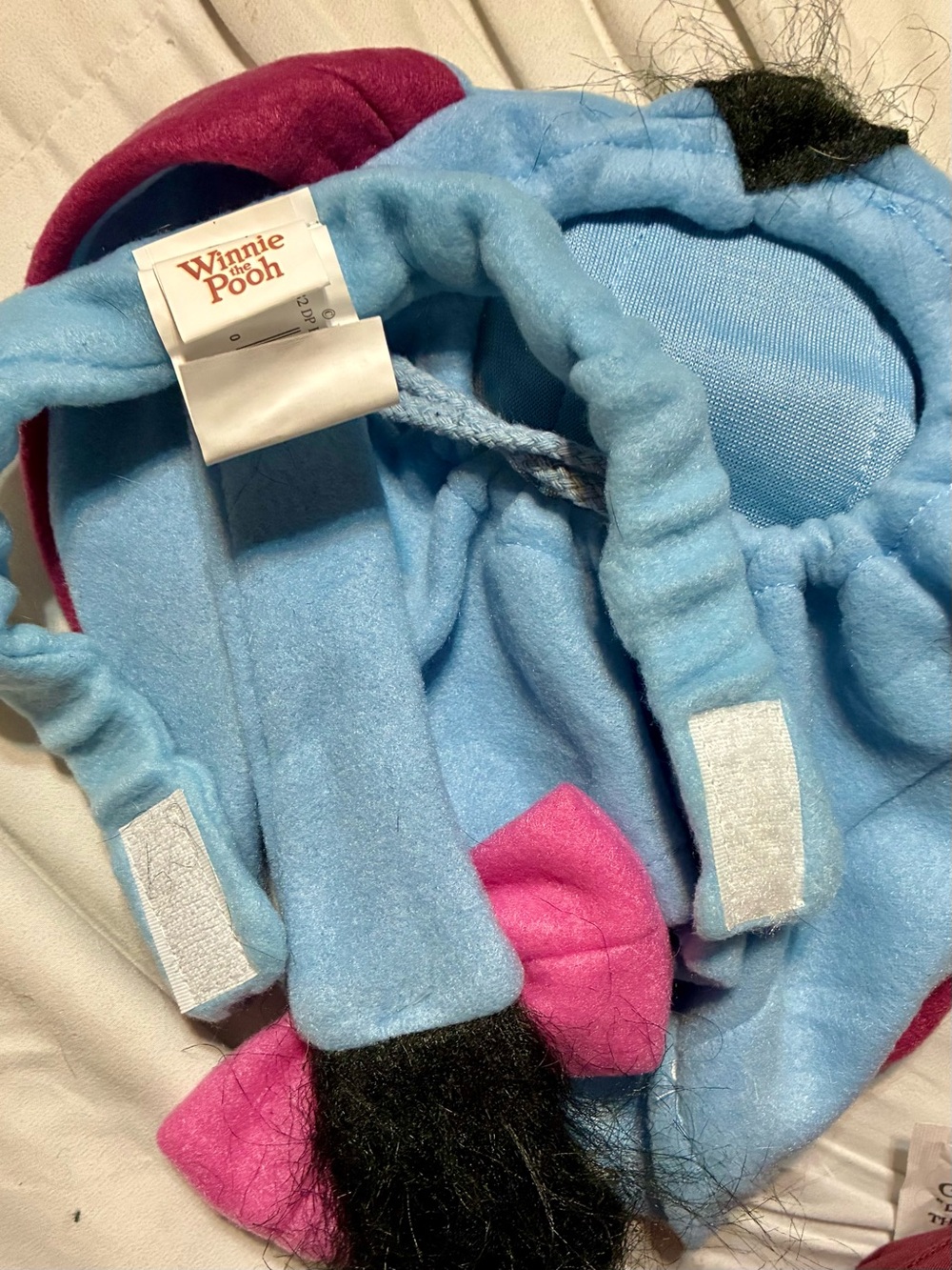 Pet Eeyore Blue & Pink Plush Hat & Tail Set s/m